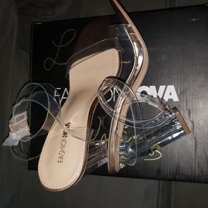 The Glass Slipper - Rose Gold (Fashion Nova) size 9
